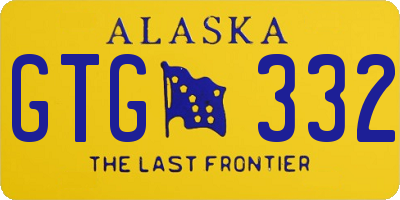 AK license plate GTG332