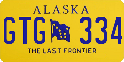 AK license plate GTG334