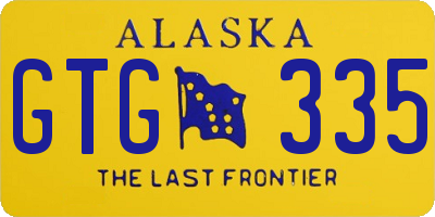 AK license plate GTG335