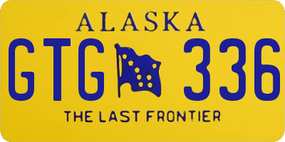 AK license plate GTG336