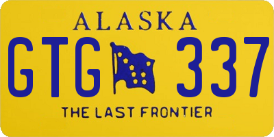 AK license plate GTG337