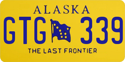 AK license plate GTG339