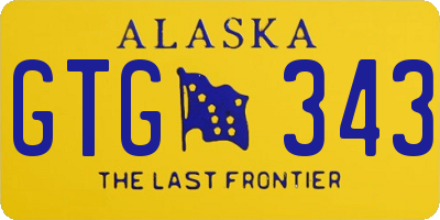 AK license plate GTG343