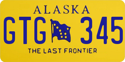 AK license plate GTG345