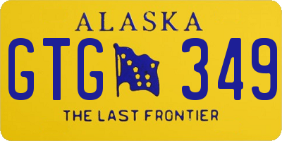 AK license plate GTG349