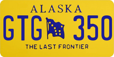 AK license plate GTG350