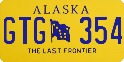 AK license plate GTG354