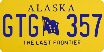 AK license plate GTG357