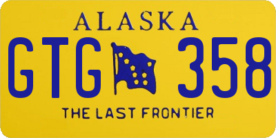 AK license plate GTG358