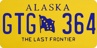 AK license plate GTG364