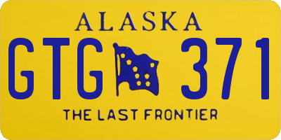 AK license plate GTG371
