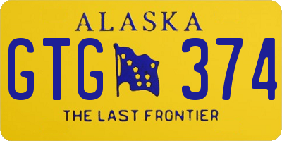 AK license plate GTG374