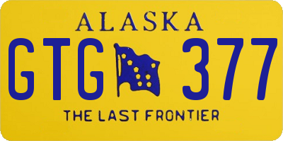 AK license plate GTG377