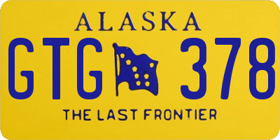 AK license plate GTG378