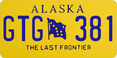 AK license plate GTG381