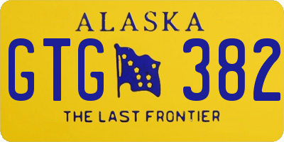 AK license plate GTG382