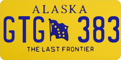 AK license plate GTG383