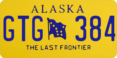 AK license plate GTG384