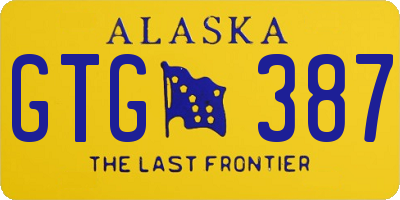 AK license plate GTG387