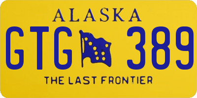 AK license plate GTG389