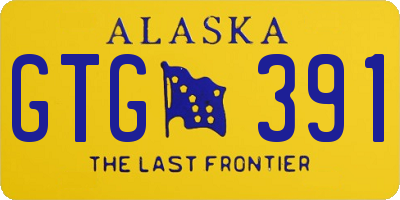 AK license plate GTG391