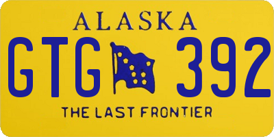 AK license plate GTG392