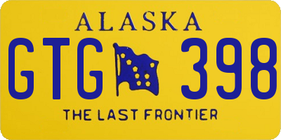 AK license plate GTG398