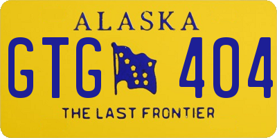 AK license plate GTG404