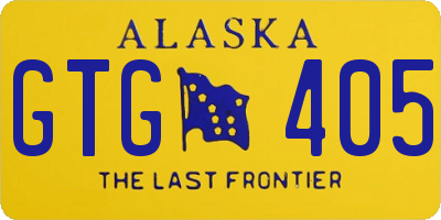 AK license plate GTG405