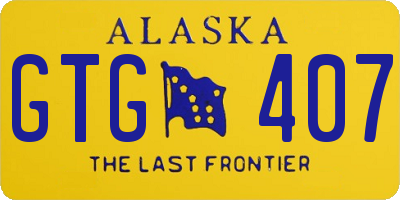 AK license plate GTG407