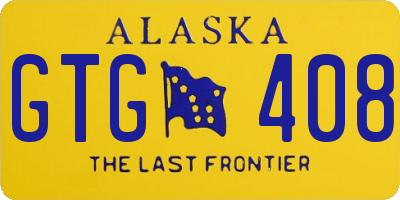 AK license plate GTG408