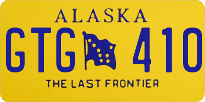 AK license plate GTG410