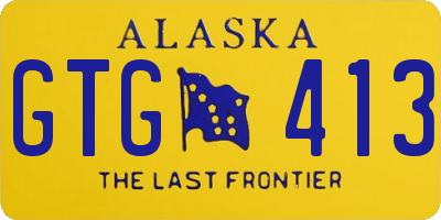 AK license plate GTG413