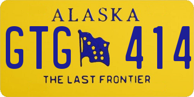 AK license plate GTG414