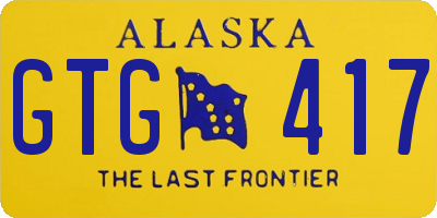 AK license plate GTG417