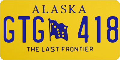 AK license plate GTG418