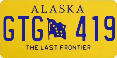AK license plate GTG419
