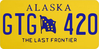 AK license plate GTG420