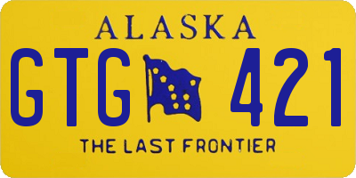 AK license plate GTG421