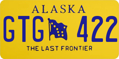 AK license plate GTG422