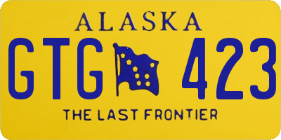 AK license plate GTG423