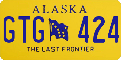 AK license plate GTG424