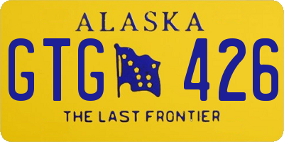 AK license plate GTG426