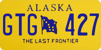 AK license plate GTG427