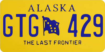 AK license plate GTG429