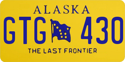 AK license plate GTG430