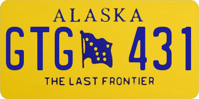 AK license plate GTG431