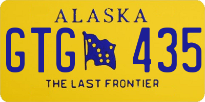 AK license plate GTG435