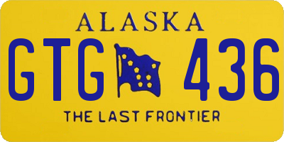 AK license plate GTG436
