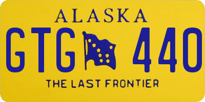 AK license plate GTG440